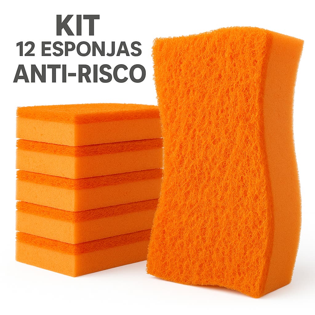 12 Esponjas Anti Risco Anti Aderente Lavar Louças Bucha DE LAVAR LOUÇAS