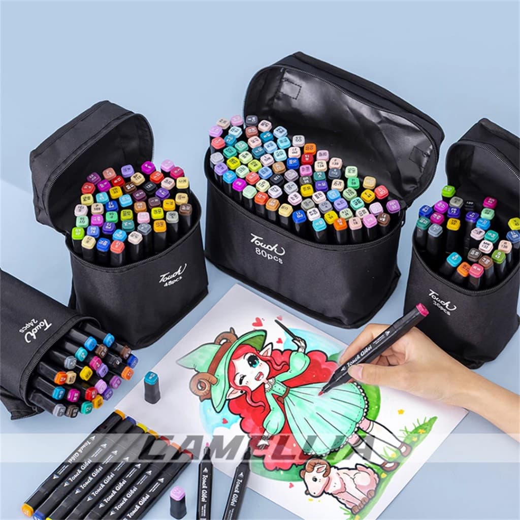 Kit de100/120/168/262 Cores Caneta Marcadora De Ponta Dupla Conjunto De Canetas De Aquarela Especial