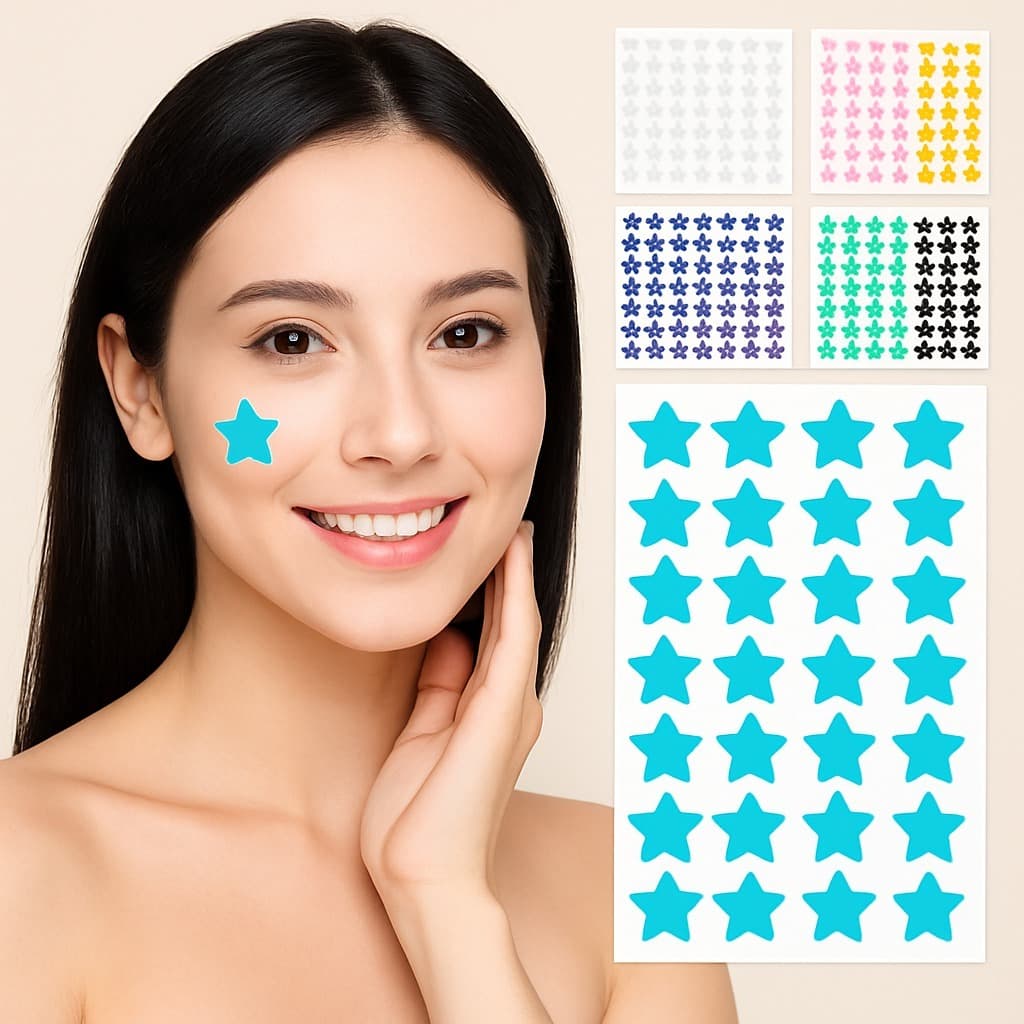 Adesivo para espinha estrela 40/200/240 colorido transparente tratamento acne hidrocoloide