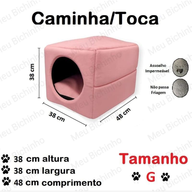 Casinha cama toca lglu 3 em 1 para cães e gatos tamanho P,M,G,Extra G fundo impermeável colchão removível linha Premium