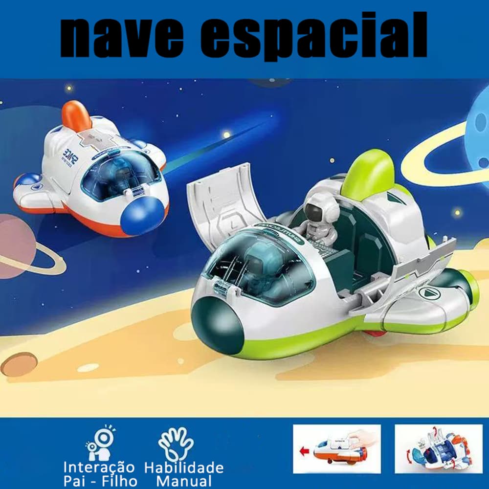 Brinquedo de Exploração Espacial para Crianças：Nave espacial，Foguete，Veículo Explorador - Ideal para Presentear Crianças
