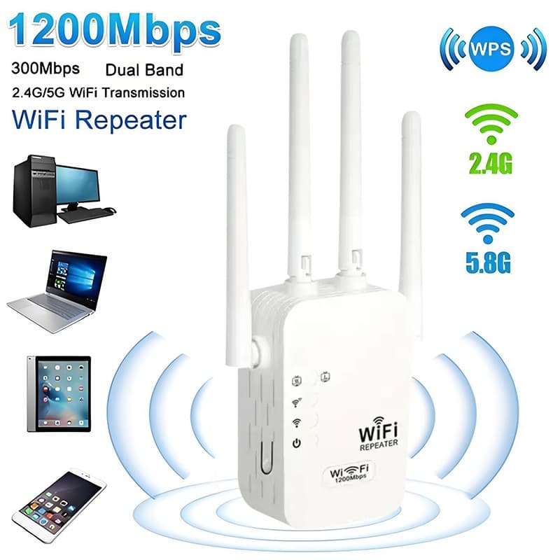 Repetidor Wifi 2800m 4 Antenas Roteador Amplificador De Sinal Modem 300MBPS-G8