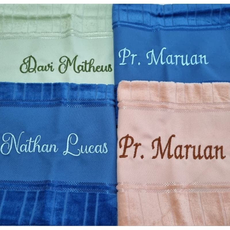 Toalha para Rosto,Academia Escolar, Lavabo e com Nome Bordado