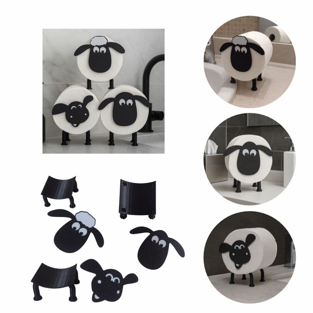 Suporte Decorativo Para Papel Higiênico Ovelha Shaun