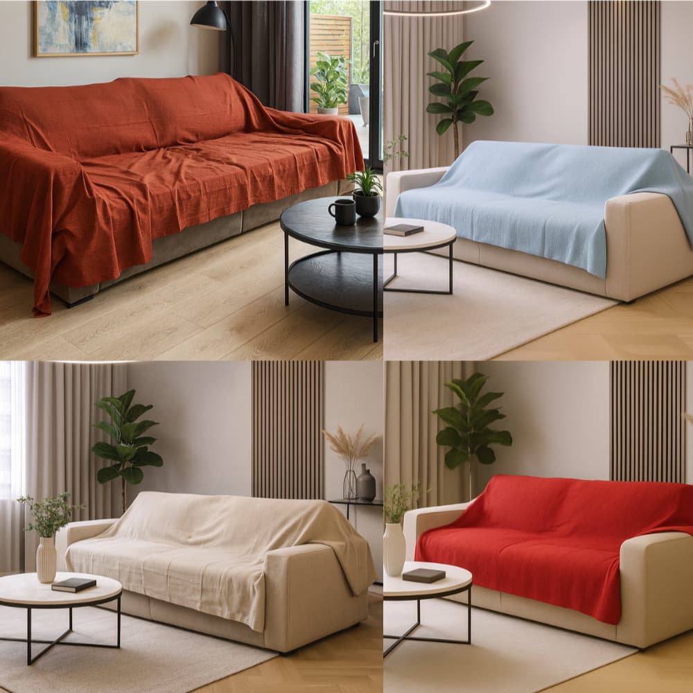 Manta Para Sofá Super King Grande Decoração 4,00 X 1,80 100% Algodão