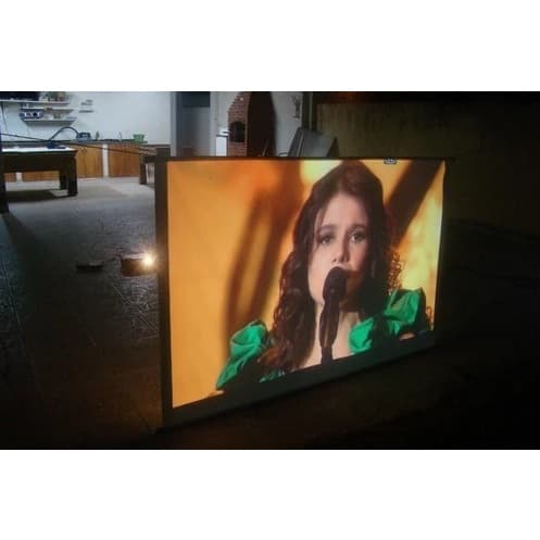 Tela 70 Polegadas COM COLA Projeção frontal e traseira 1,40 x 1,00 * SÓ TECIDO *  para  parede dobravel projetor  tela