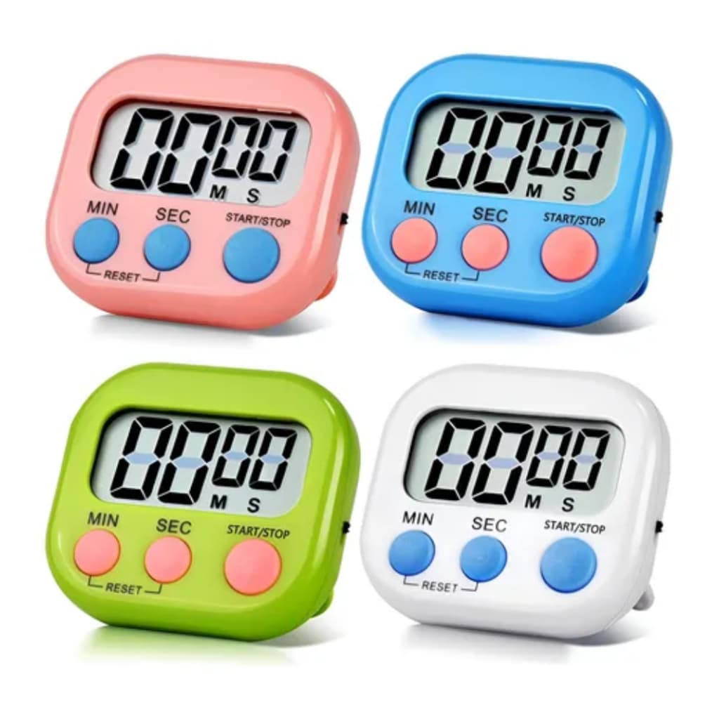 Mini Relógio Digital para Cozinha Exercícios Receita Temporizador Cronômetro Suporte Magnético