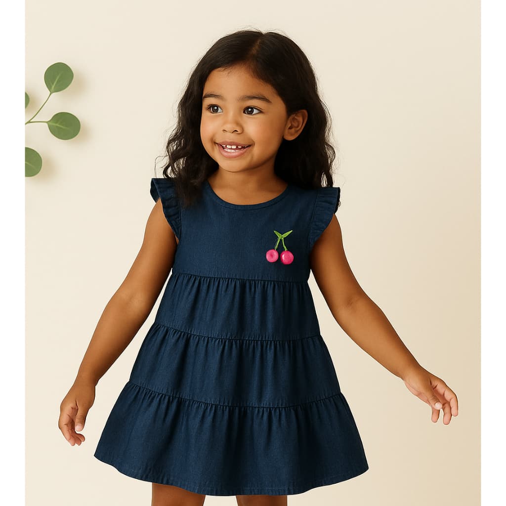 VESTIDO JEANS INFANTIL MENINA - LEVE E CONFORTÁVEL 2 AO 10 - VESTIDINHO AMACIADO 1 AO 12