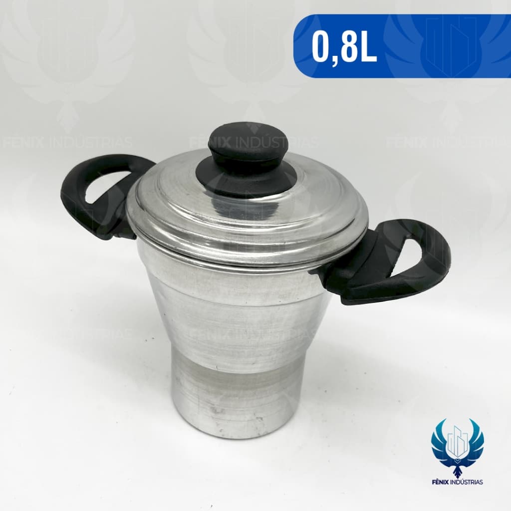 Cuscuzeiro Polido Nº 12 800 ml com Tampa de Alumínio - Panela para Cuscuz - Indústrias Fênix