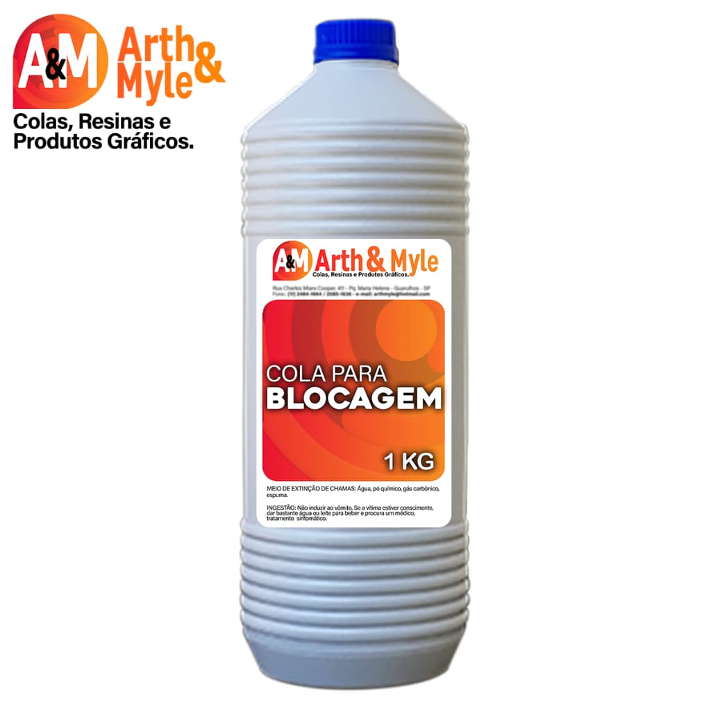 Cola Extra de Blocagem branca 1kg  - Cola para Blocos de Papel