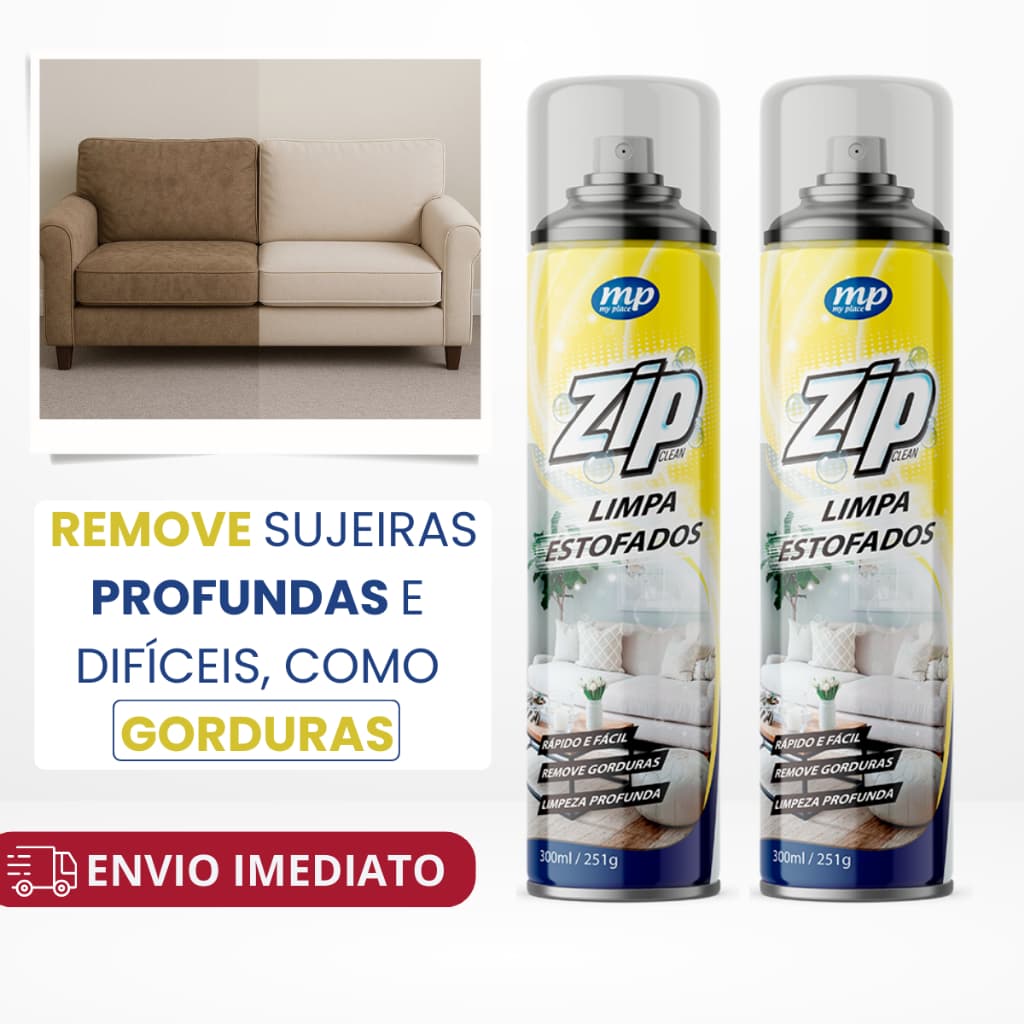 Limpa Estofados Zip 300ml My Place Carro Sofá Tapete Colchão Almofada
