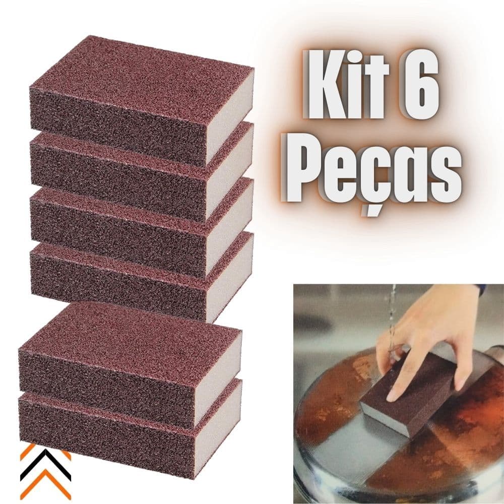 Esponja Magica 2/4/6 Peças Limpeza Pesada Tira Manchas Riscos Ferrugem Sujeiras Multiuso