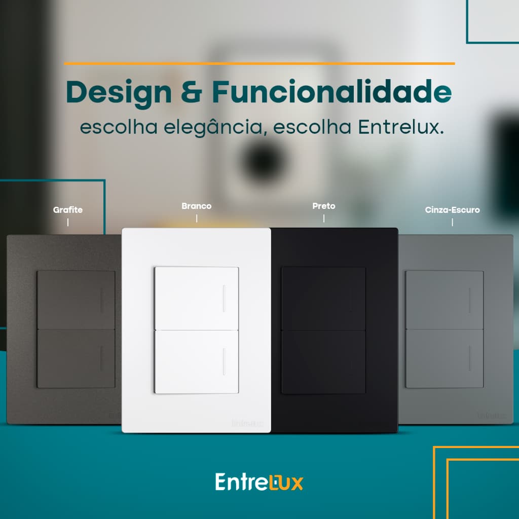 Conjunto 2 Interruptores Paralelo 10a 4x2 Linha Classic Entrelux