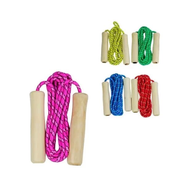 Corda De Pular 2,62m Cabo De Madeira Profissional Rope Pular Corda Treino ENVIO COR ALETORIO