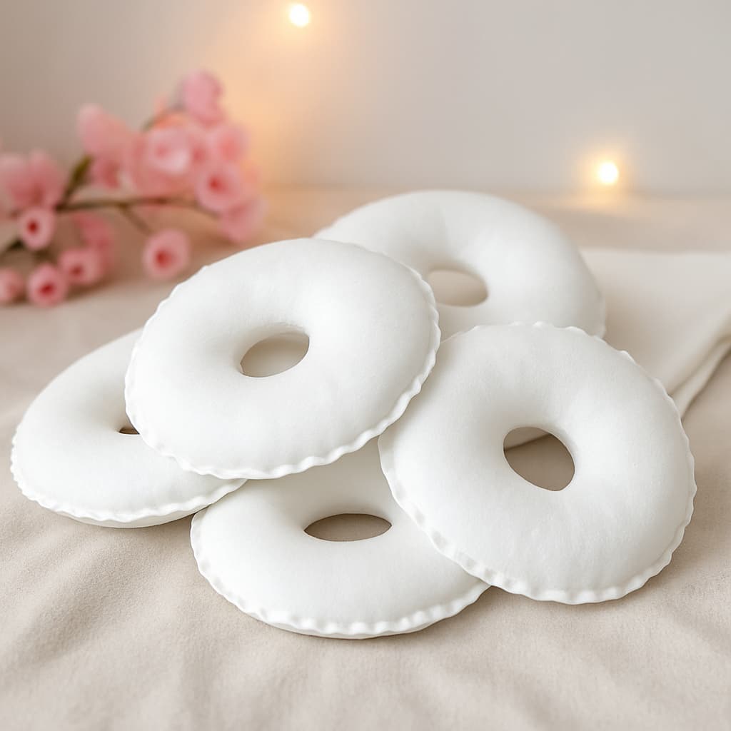 Kit Rosquinha de Amamentação Protetor 100% Algodão Macio Antialérgico