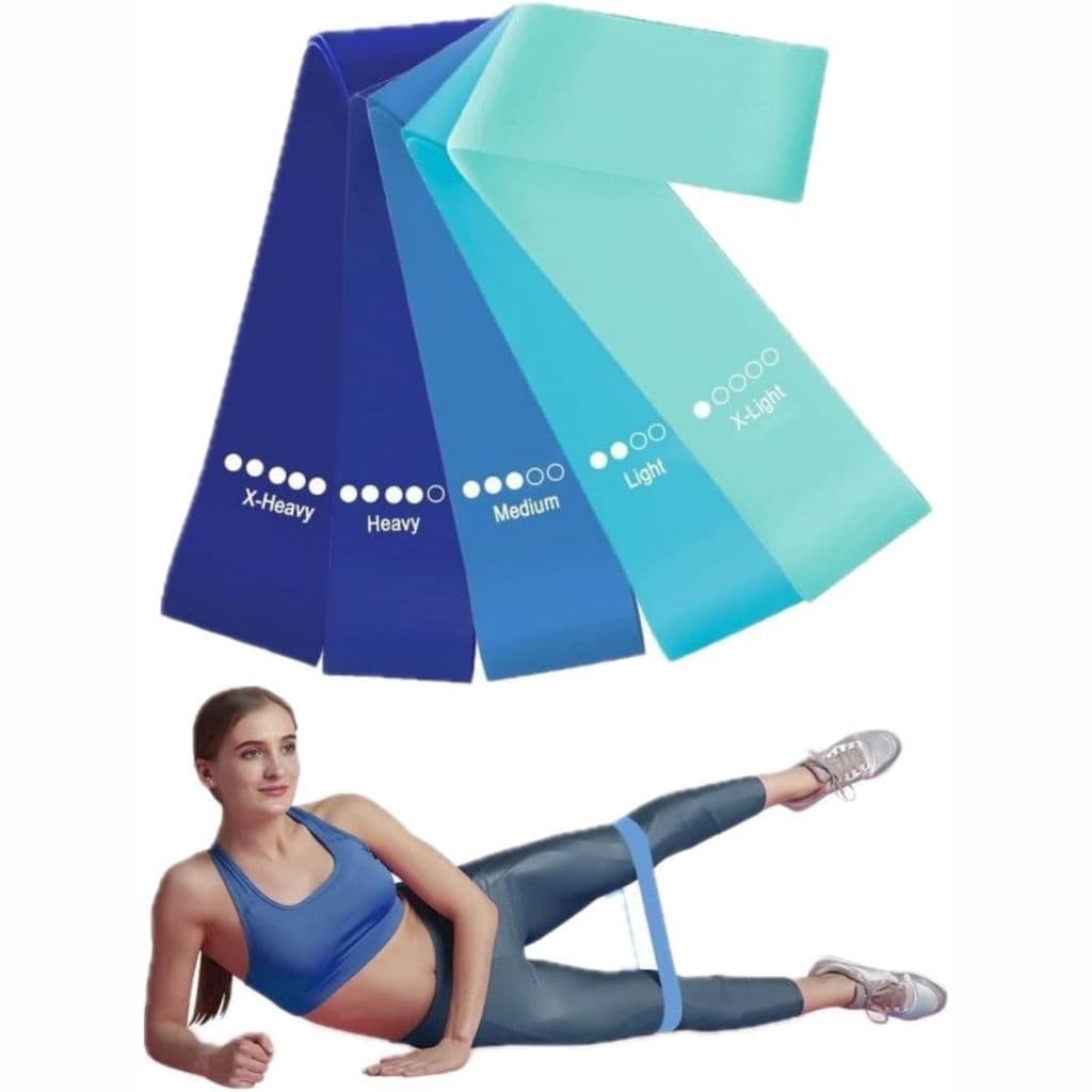 Kit Elástico Mini Band Treino Malhar Musculação Yoga Casa Azul