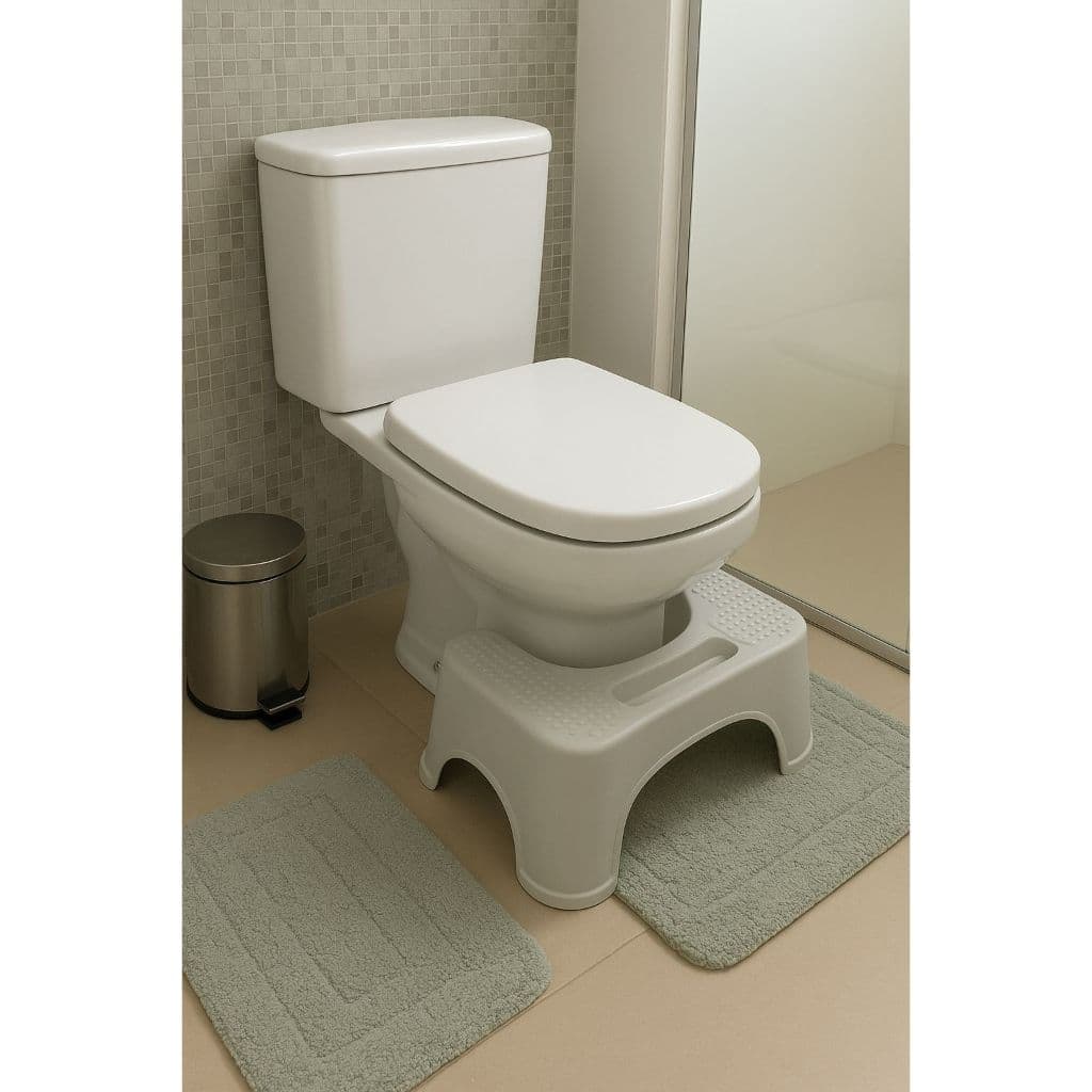 Banco De Cócoras Apoio Pés Banquinho Para Vaso Sanitário Multiuso