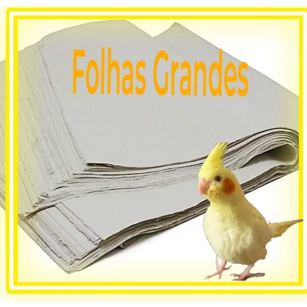 2 Kg de papel biodegradável  para forrar fundo de gaiolas  e viveiros folha grande 70x50 promoção.