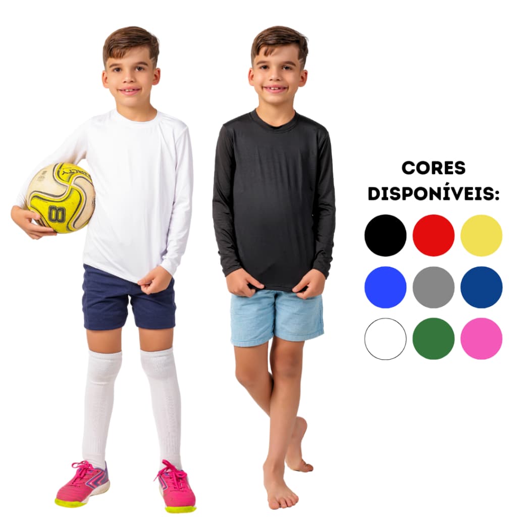 Camisa UV proteção solar infantil  2 a 14 anos masculina e feminina