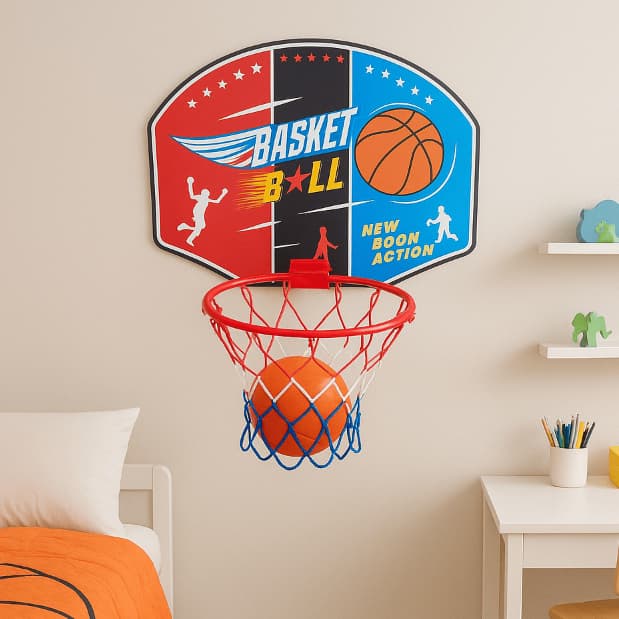 Kit Basquete Infantil Cesta + Bola + Bomba de Ar Brinquedo Infantil Criança