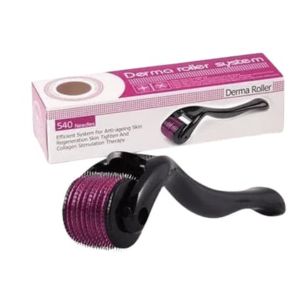 DermaRoller Micro Agulhamento Rolo Agulha System 540 Original Anvisa Preencher Falha Cabelo e Barba Cicatrizes