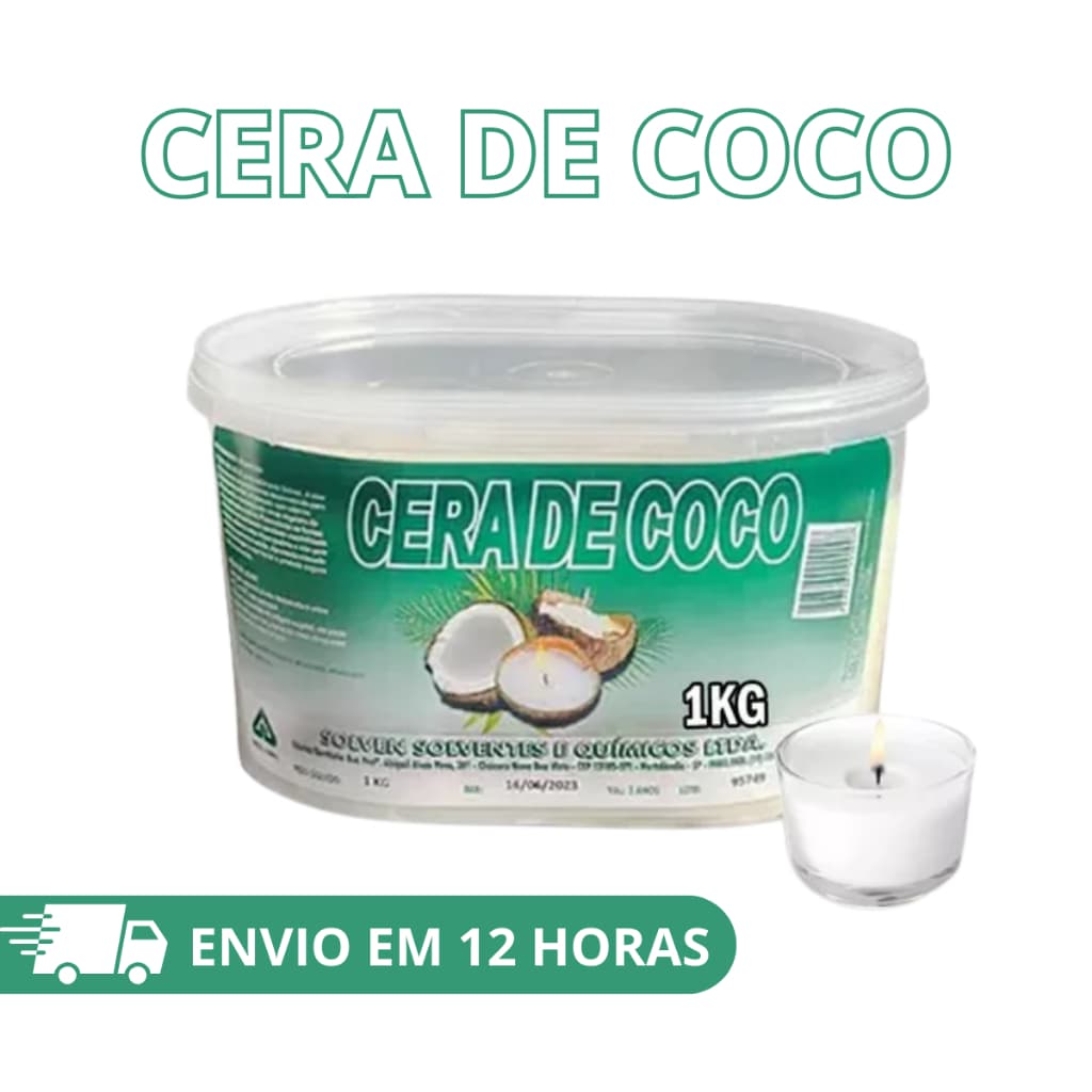 Cera de Coco para Velas 100% Vegetal 1kg Solven