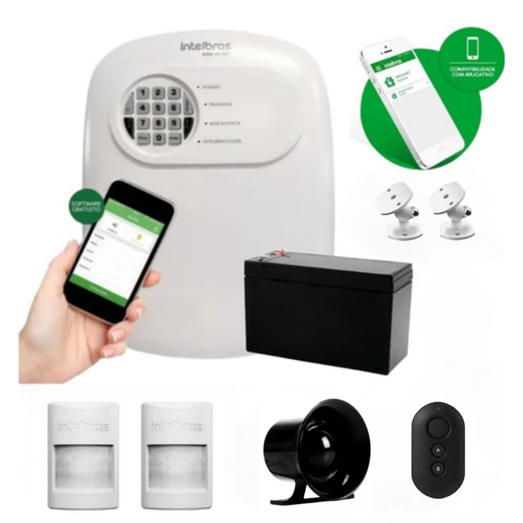 Alarme Monitorado Anm24 Net 2 Sensor Ivp 1000 Pet Intelbras