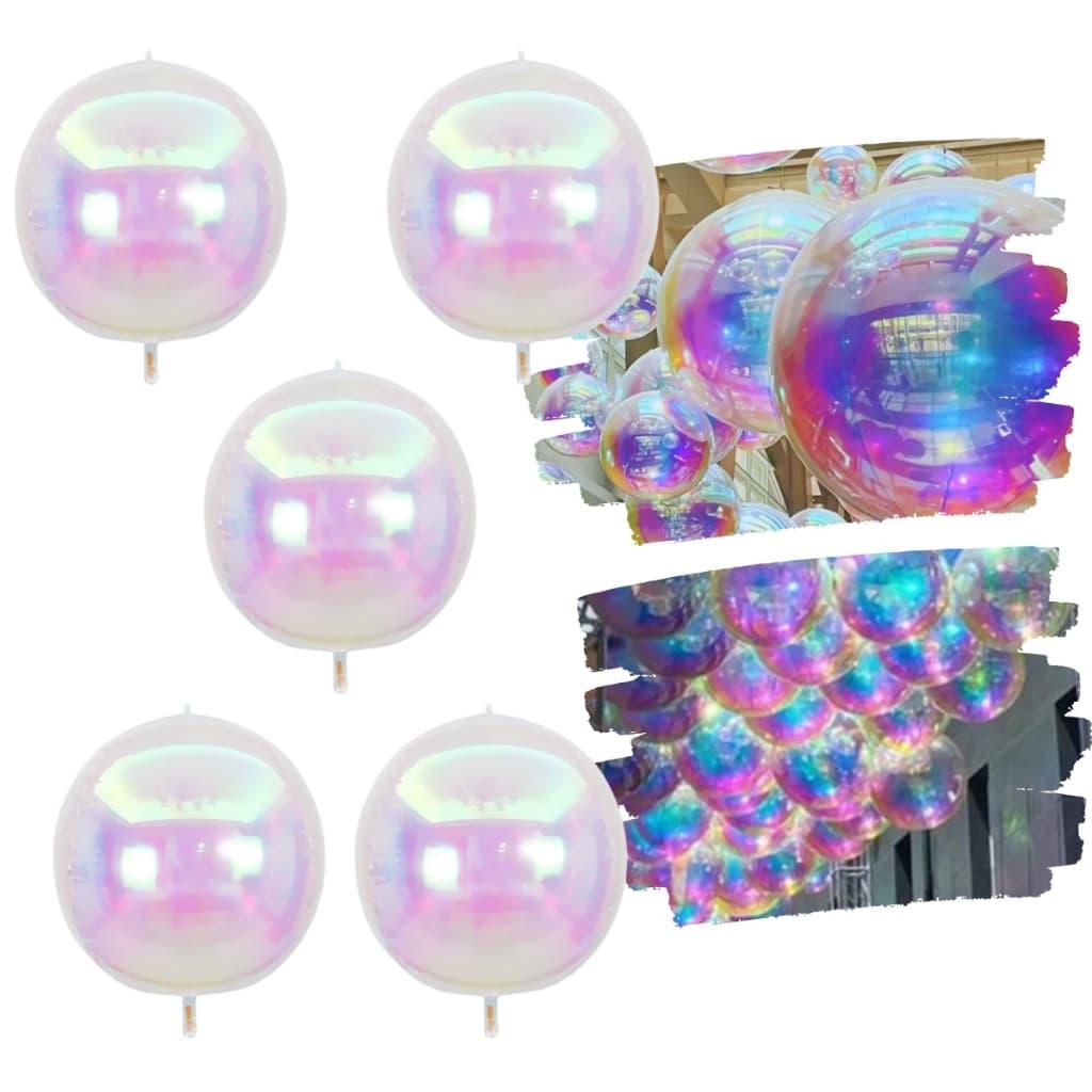 10 Balões Globo Orbz 4D Fruta Cor Nacarado 10,22 ou 32 Polegadas