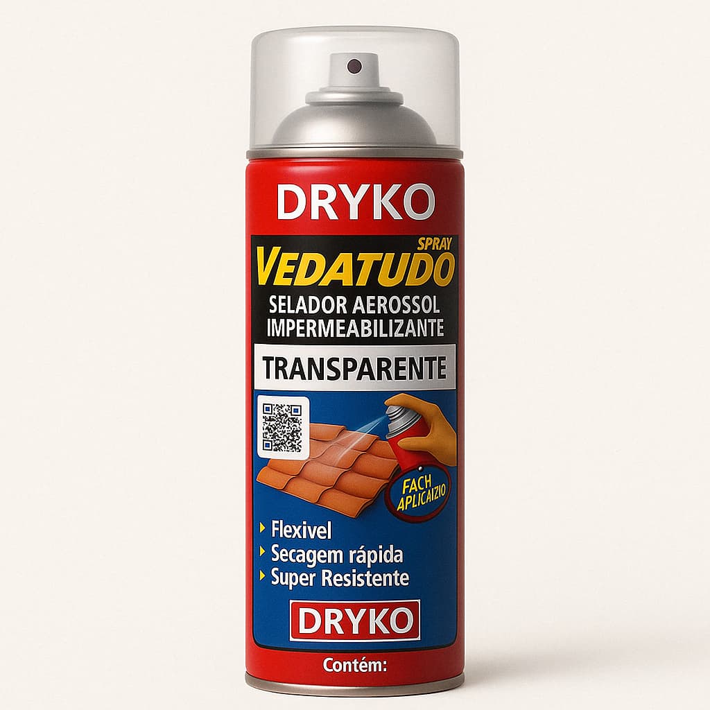 Spray Veda Tudo Borracha Líquida Impermeabilizante Transparente 100ml