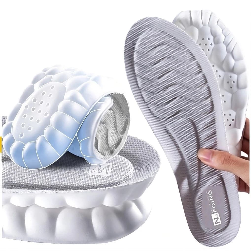 Par Palmilha De Látex Silicone De Alta Elasticidade Confortável Respirável Nuvem Almofada Esporão