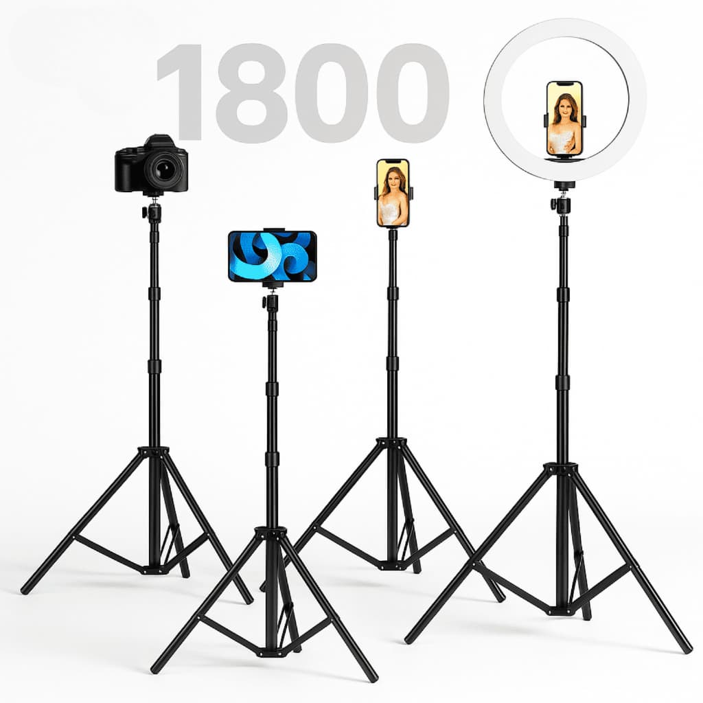 Tripé Celular Câmera Retrátil 1.80m Profissional Selfie Vlog Articulado