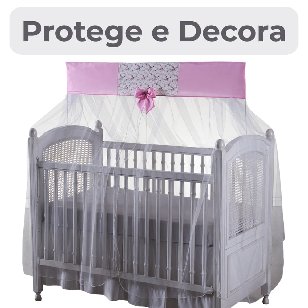 Mosquiteiro Para Berço Americano e Nacional Mosqueteiro Bebê Com Bandô Encantado