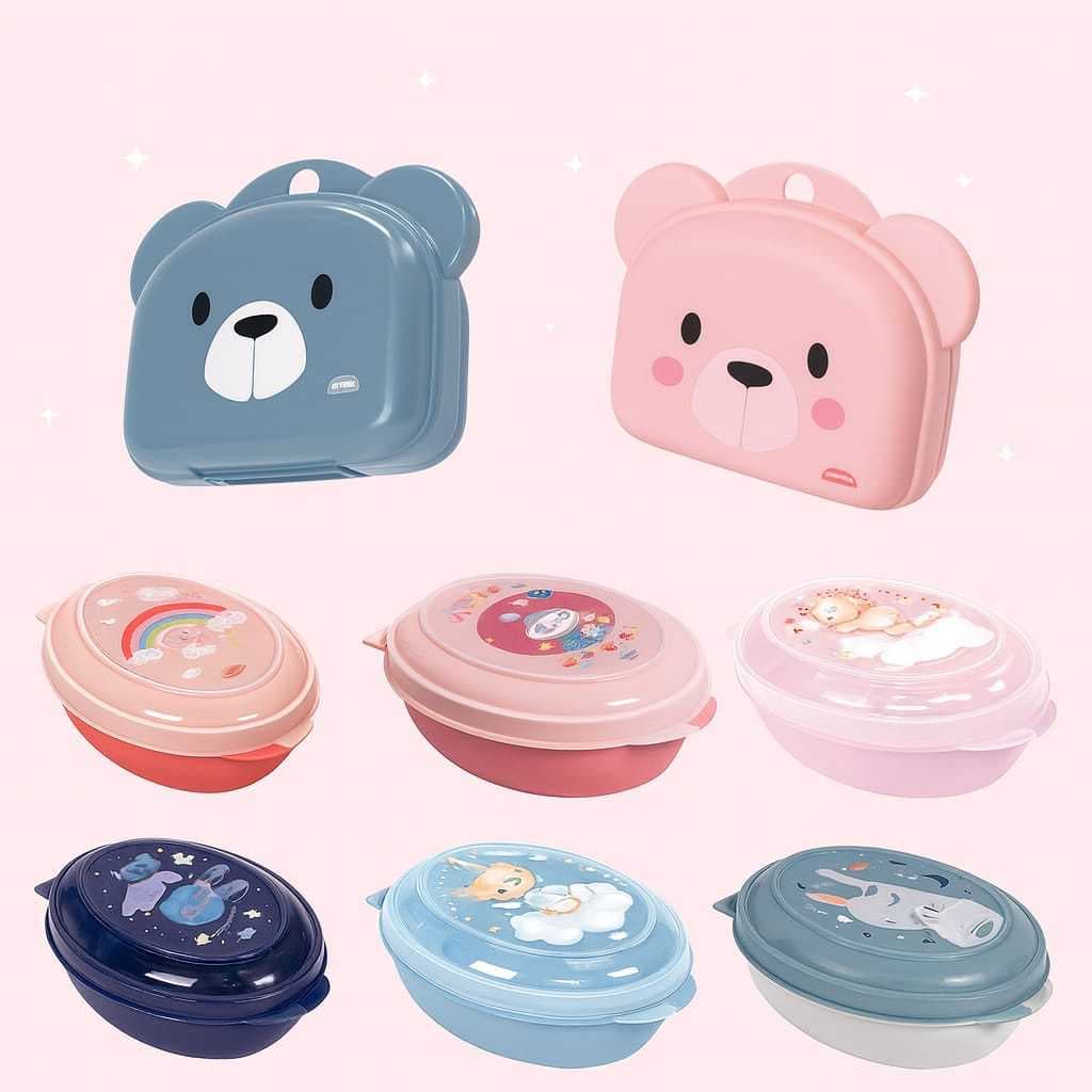 Saboneteira Infantil Com Tampa Porta Sabonete Lúdico Higiene Do Bebê Banho