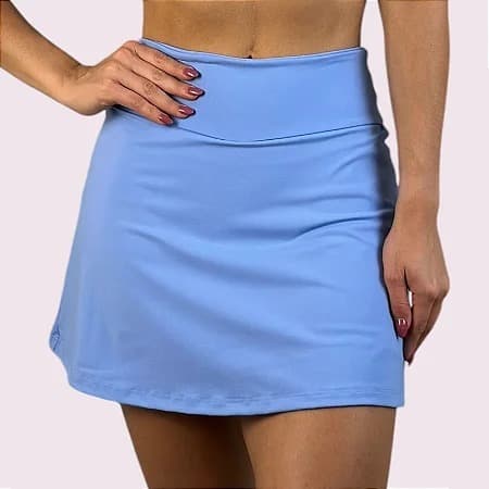 Short Saia Fitness Cintura Alta Legging Academia Corrida Caminha Tapa Bumbum