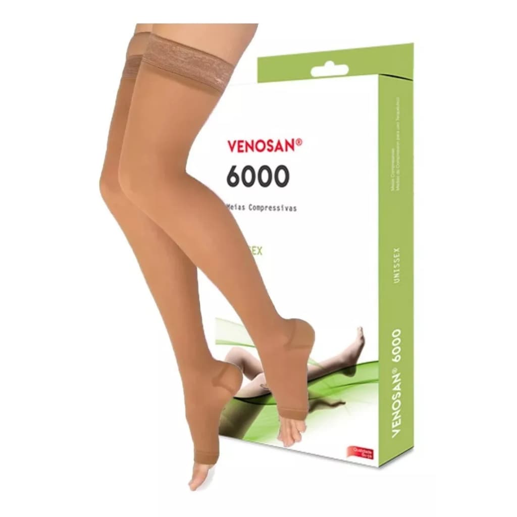 Meia 7/8 Alta Compressão Pé Aberto 30-40 AGH 6000 Venosan