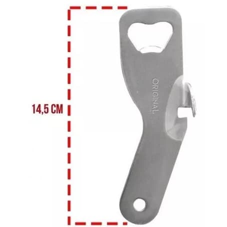 Abridor Abridores 14,5cm Copa Para Abertura de Latas e Garrafas Original Line Inox
