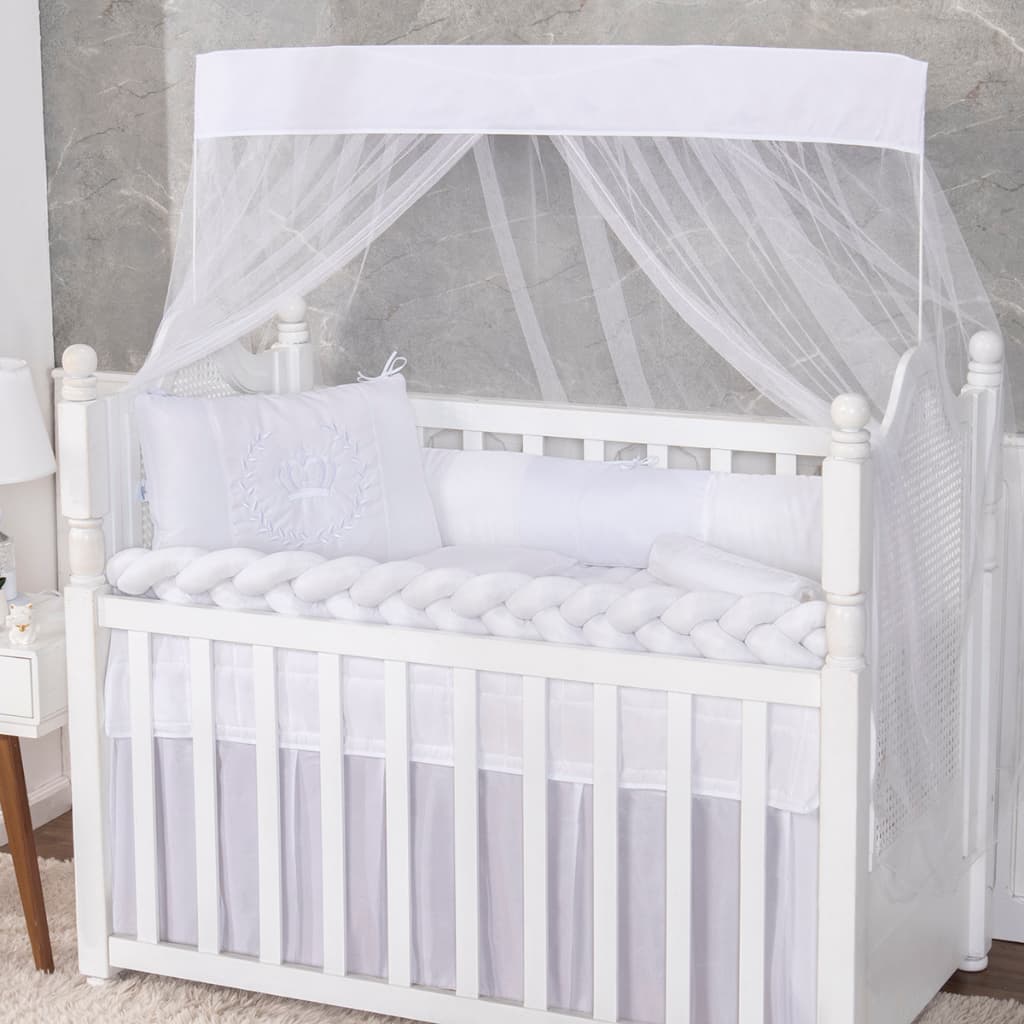 Kit Berço Trança Menino Menina Com Saia 6 Peças Vários Modelos