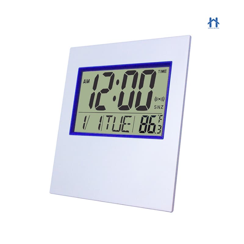 Relógio Digital Lcd para Mesa ou Parede Quadrado com Alarme Data Temperatura