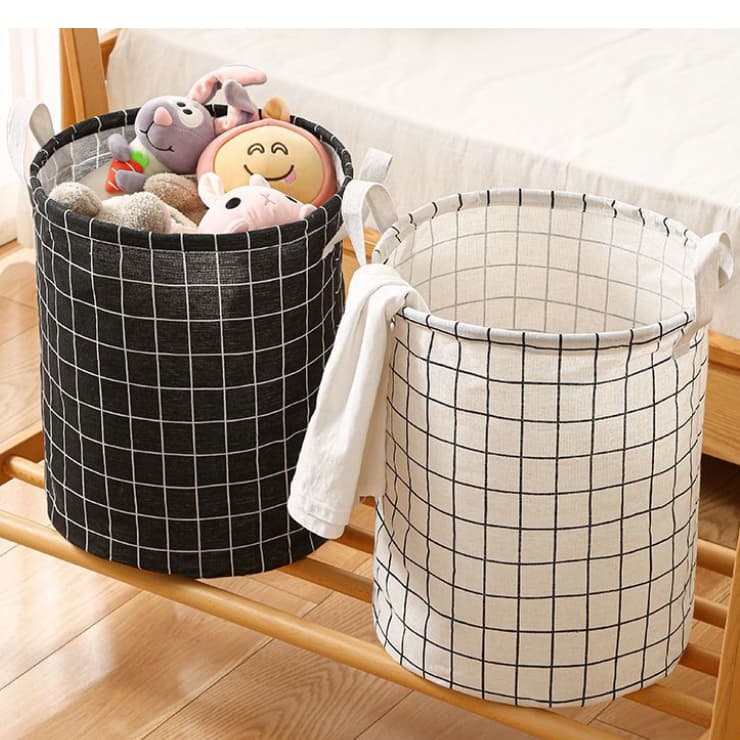 CESTO ORGANIZADOR MULTIUSO DOBRAVEL PROVA D'ÁGUA  P/ ROUPA SUJA BRINQUEDOS