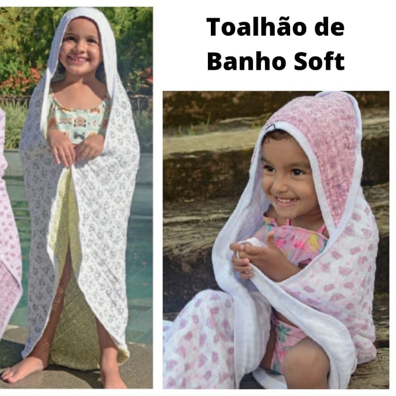 Toalha de bebe Toalhao de Banho infantil com Capuz Soft extra macia absorvente