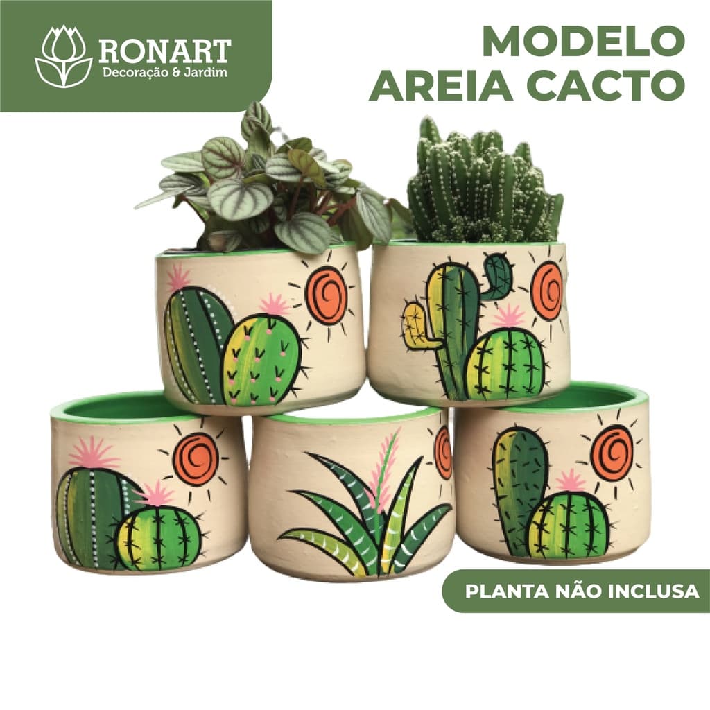 VASO DE PLANTA AREIA CANUDO REDONDO CILINDRO
