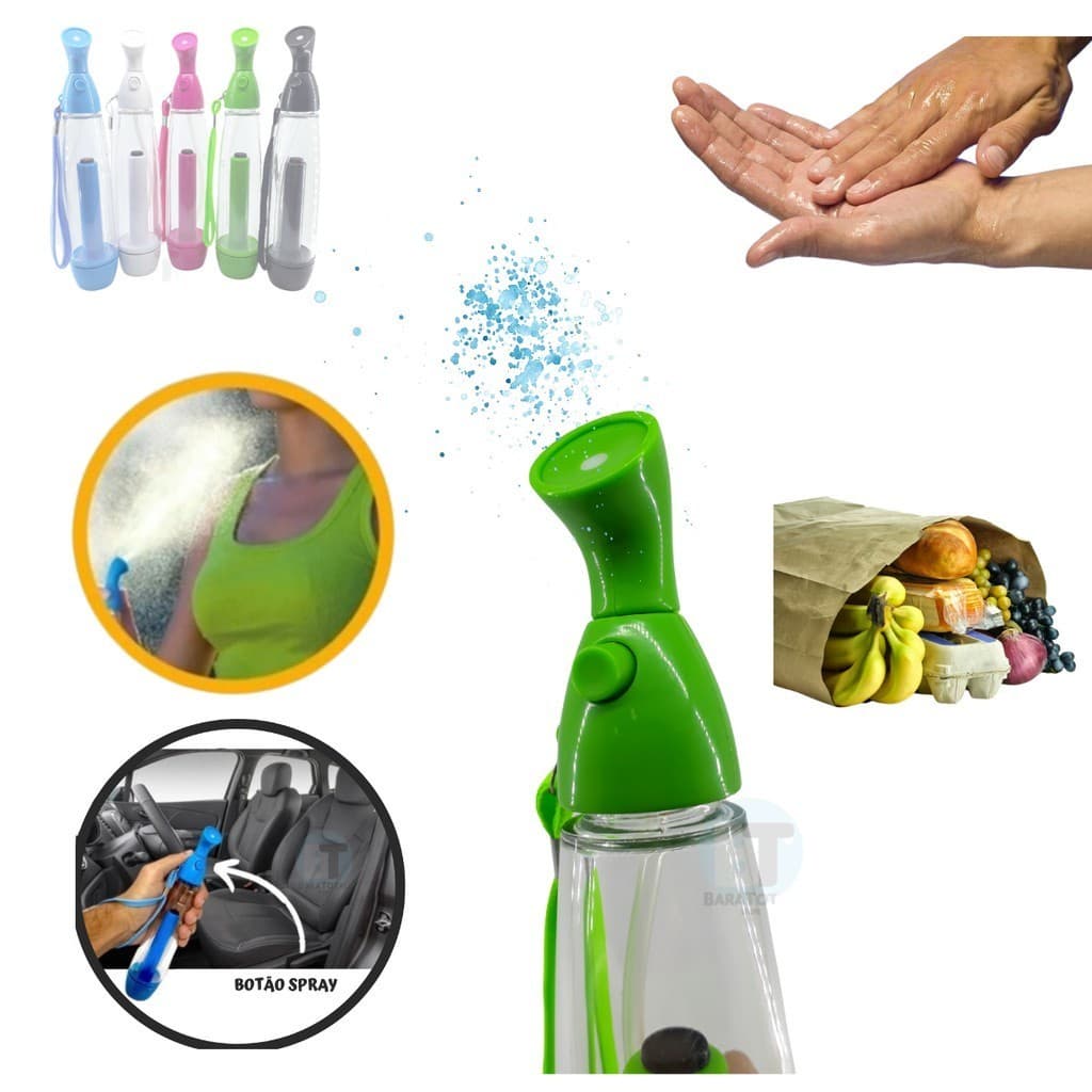 Pulverizador Borrifador Portátil Álcool E Água De Bombear Higiene Saúde