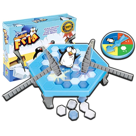 PINGUIM QUEBRA GELO BRINQUEDO INFANTIL JOGO INTERATIVO DE MESA EDUCATIVO KIT ORIGINAL PARA CRIANÇA PINGUIN NUMA FRIA