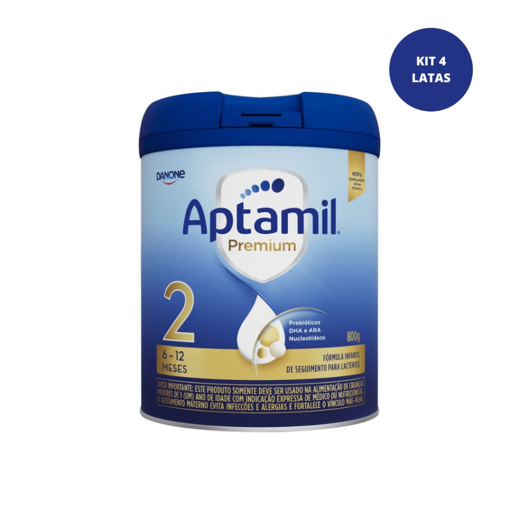 Kit 4 Latas Aptamil Premium 2 Lata De 800g