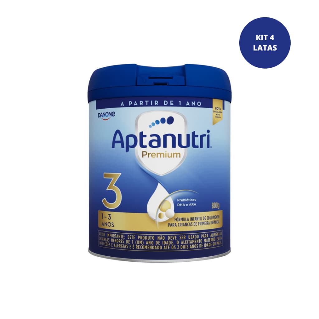 Kit 4 Latas Aptanutri Premium 3 Lata De 800g