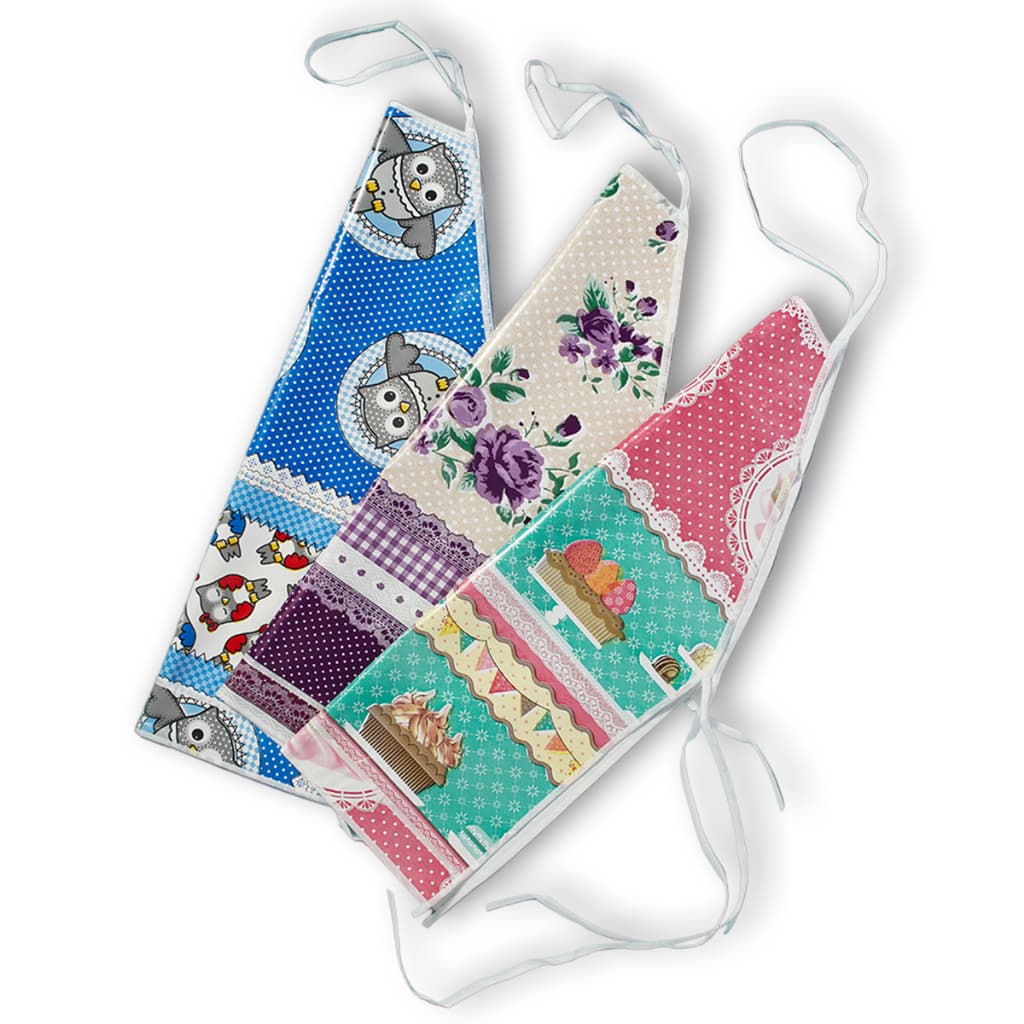 Kit 3 Avental De Cozinha Lavanderia Estampado Impermeável