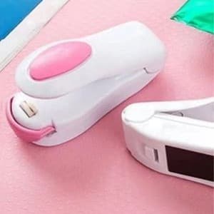 Mini Máquina Seladora A Pilha Colorida Com Imã De Geladeira Para Cozinha - Envio Imediato
