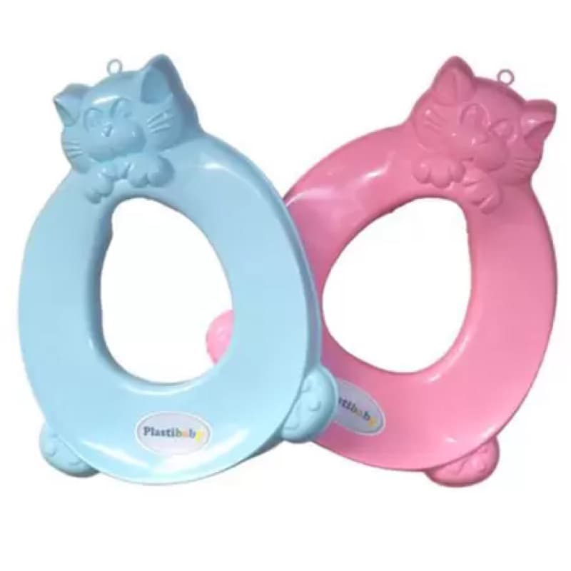 Redutor Assento Sanitario Assento Infantil Gatinho Plástico na Cor Rosa Ou Azul