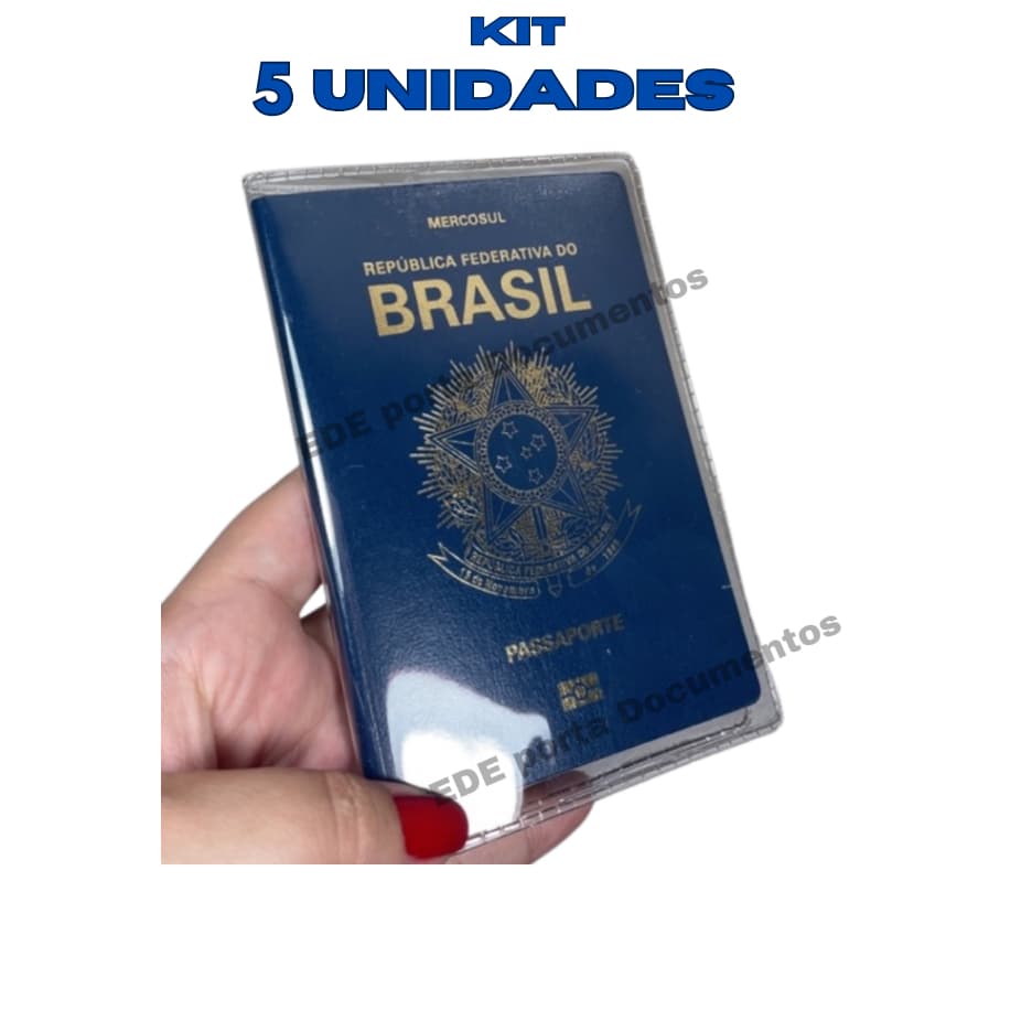 kit 5 Capa Passaporte