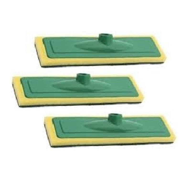 Kit 3 Lava Piso Azulejo Vidro Porcelanato Chão  Passa Cera Esfregão Sem Cabo